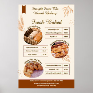 Customise Detailed Bakery Goods Entrance Promo Poster