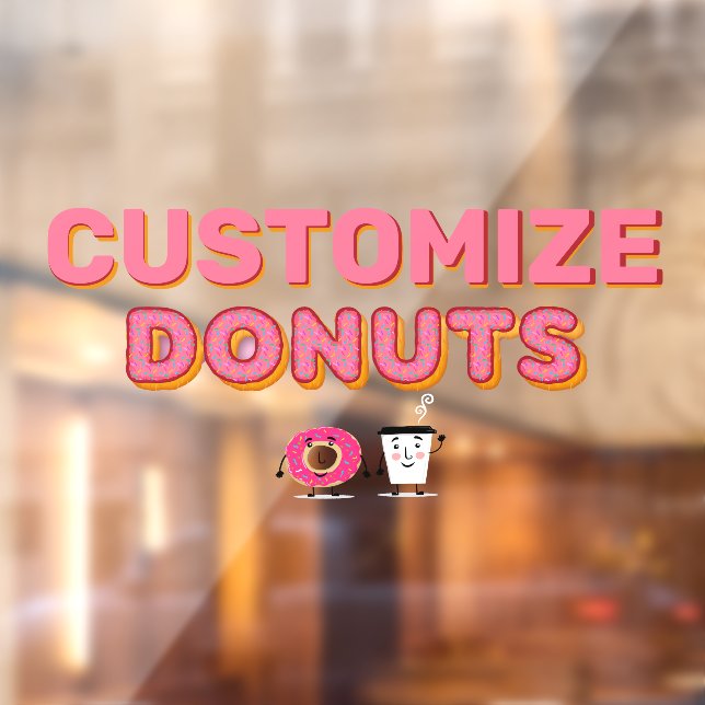 Customise Doughnut Shop Sprinkle Doughnut and Coff (Sheet 2)
