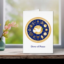 Customise Dove of Peace 4"x5.6" Greeting Card 