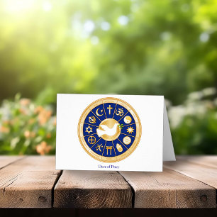 Customise Dove of Peace Greeting Card 4" x 5.6"