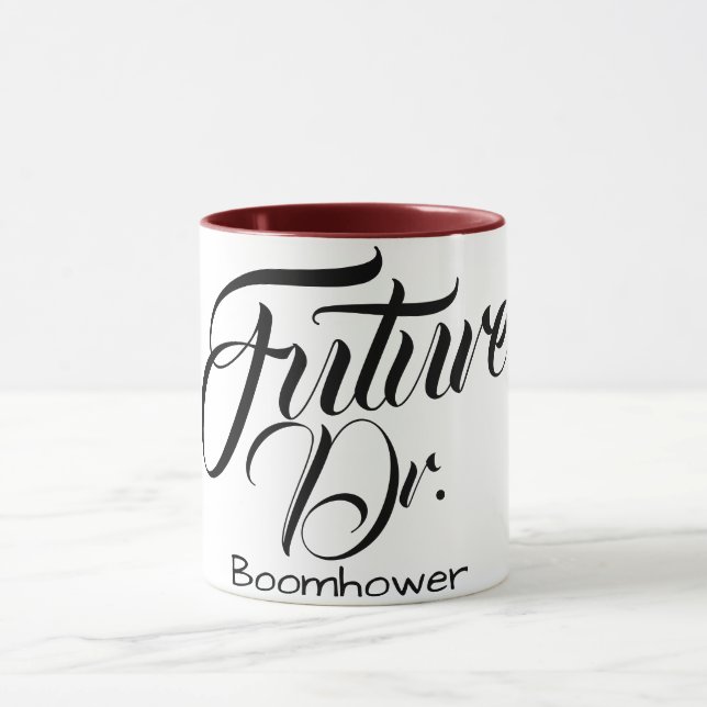 customise dr name future doctor medical funny mug (Center)
