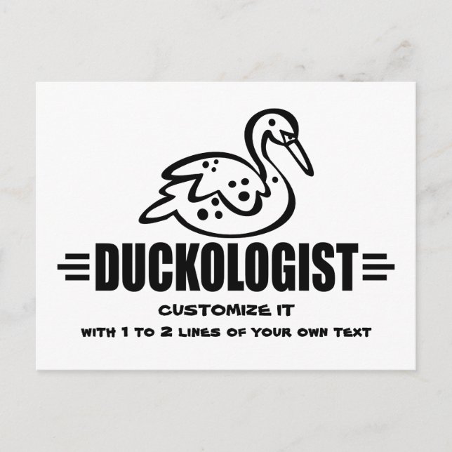 Customise Duck Postcard (Front)