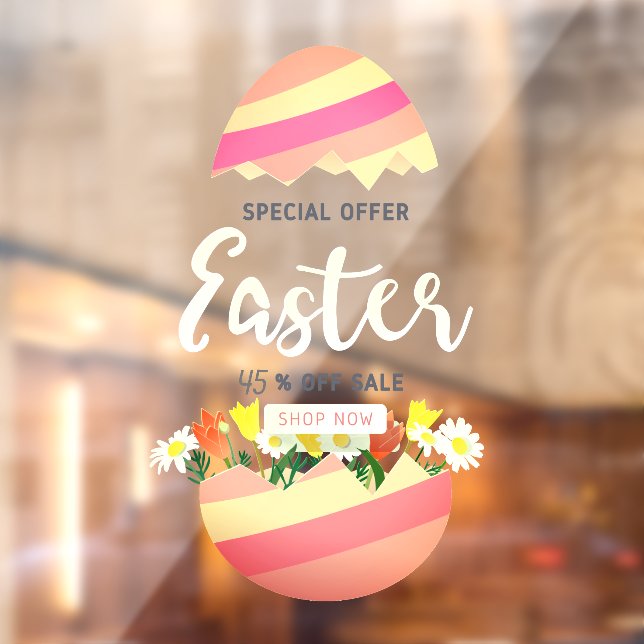 Customise Easter Sale Egg Flowers Shop Percent Off (Sheet 2)