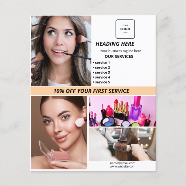  Customise Edite  beauty Flyer (Front)