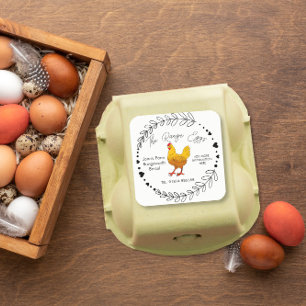 customise egg box Label  free range