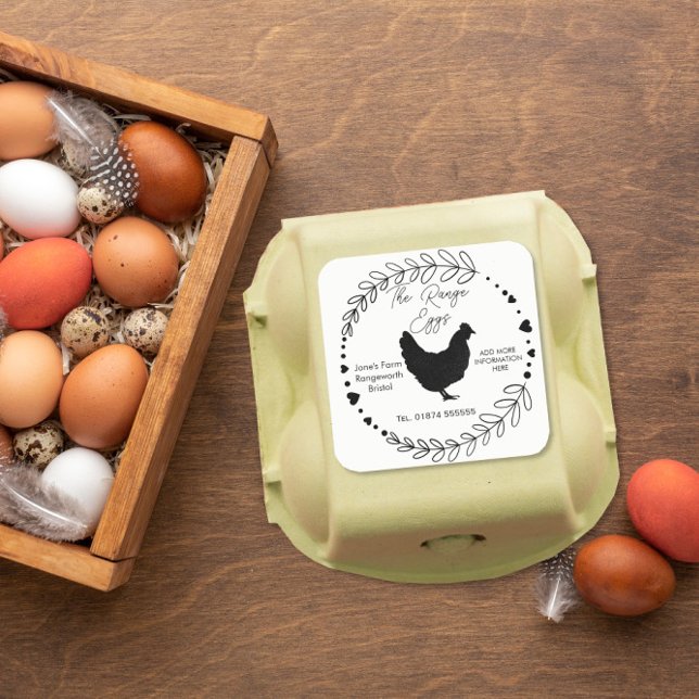 customise egg box Label free range farm fresh eggs (Creator Uploaded)