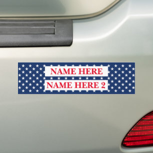 Customise Election Name  Bumper Sticker