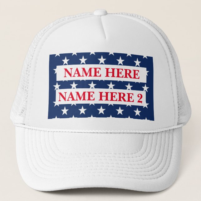 Customise Election Name  Trucker Hat (Front)