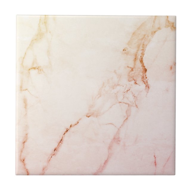 Customise Elegant Rose Gold Marble Tile (Front)