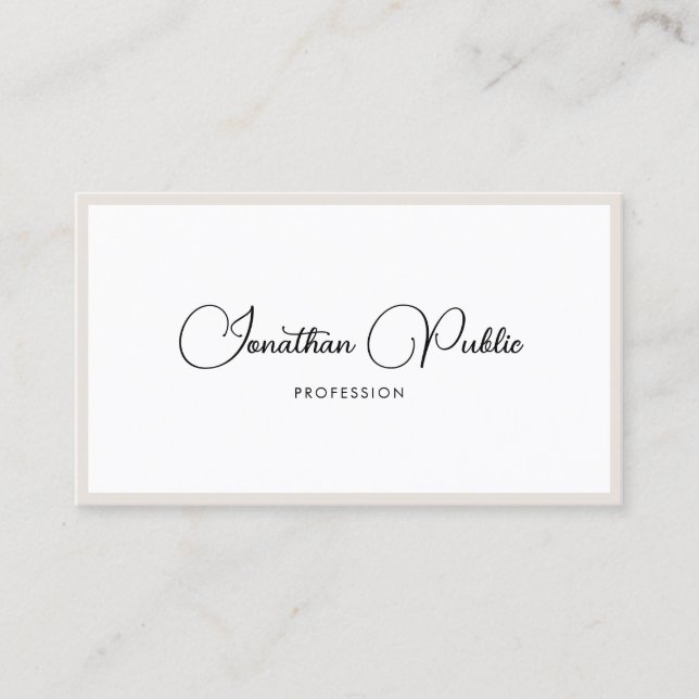 Customise Elegant Typography Minimalist Modern Business Card (Front)