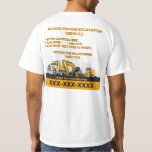 Customise Excavation General Contractor Constructi T-Shirt