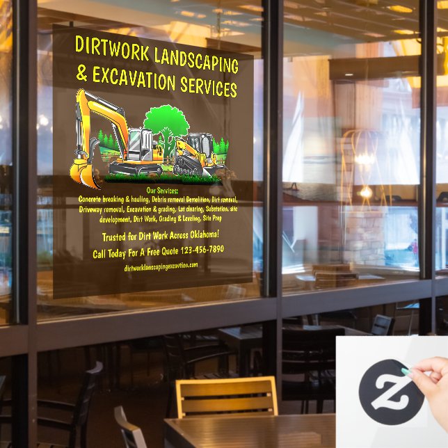Customise Excavation Landscaping Services Contract (Restaurant Window)