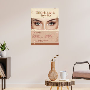 Customise Eyebrow Eyelash Beauty Salon Promotional Poster
