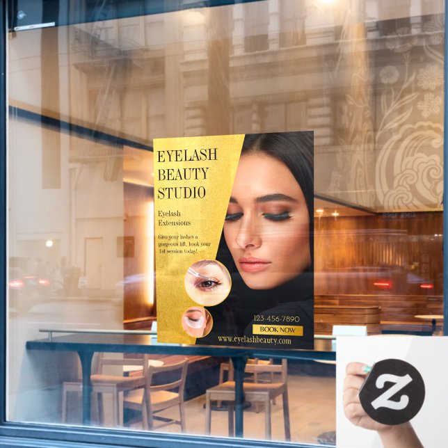 Customise Eyelash Extensions Studio Business Front (Cafe Window)