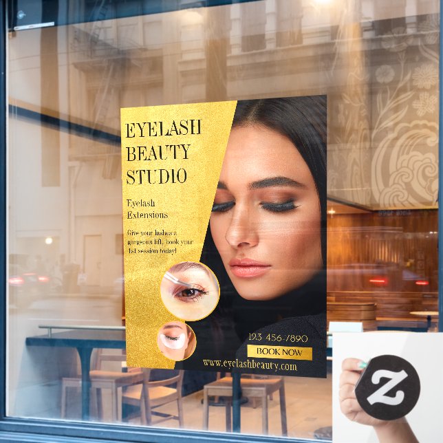 Customise Eyelash Extensions Studio Business Front (Cafe Window)