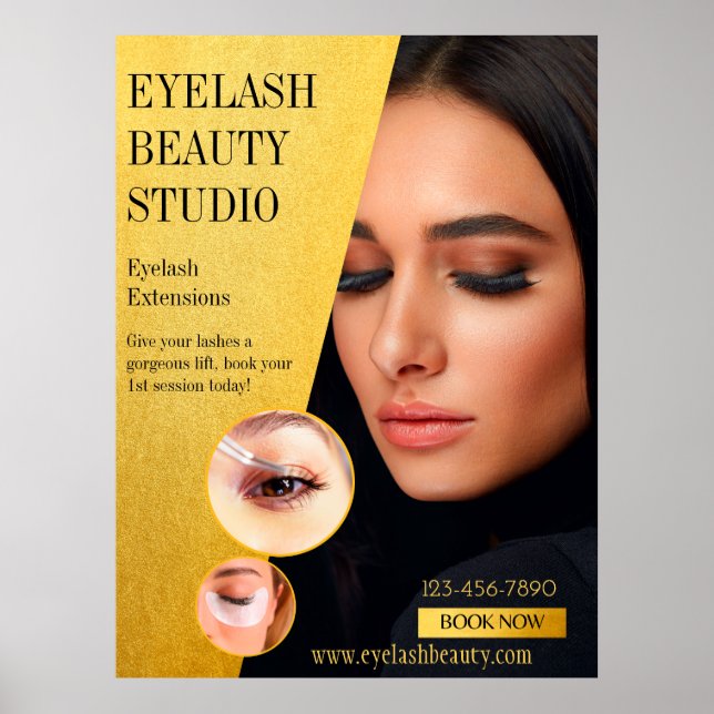 Customise Eyelash Extensions Studio Extra Large  Poster (Front)
