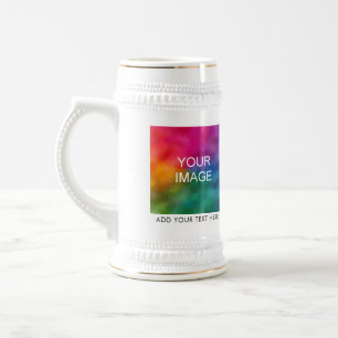 Customise Family Image Photo Business Logo Text Beer Stein