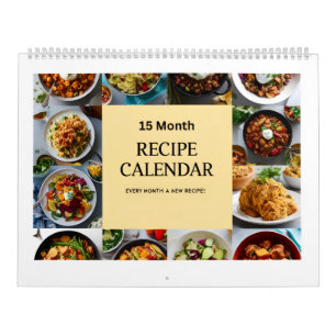 Customise Family Recipes into a 15 Month Recipe Calendar
