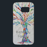 Customise Family Tree Rainbow Colours<br><div class="desc">Celebrate your family with this unique design. This Samsung Galaxy case is decorated with a print of one of my mosaics. I made the mosaic using tiny pieces of brightly coloured glass set into a pale grey background. Customise it by changing the name to your family name or that of...</div>