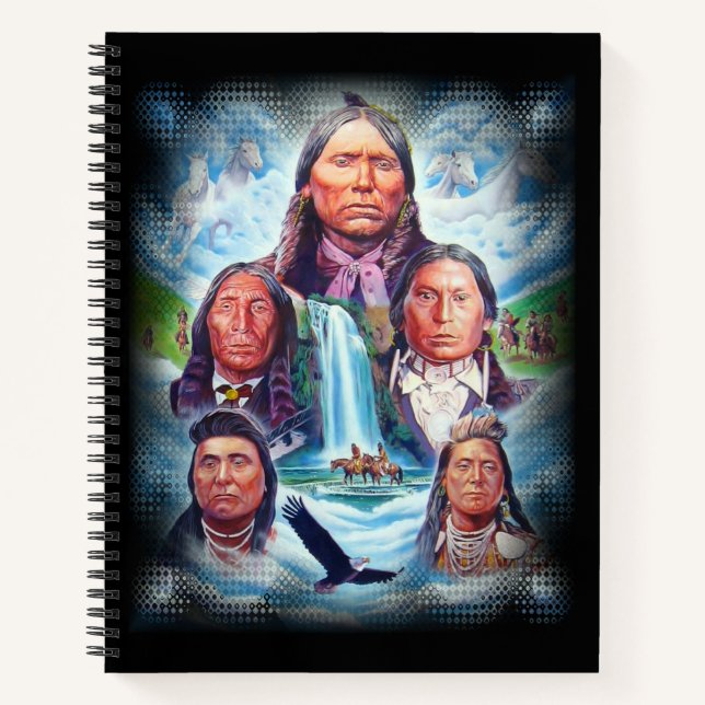 Customise Famous Native Americans Indian Chiefs Notebook (Front)