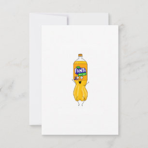 Customise fantastic, orange soda thank you card