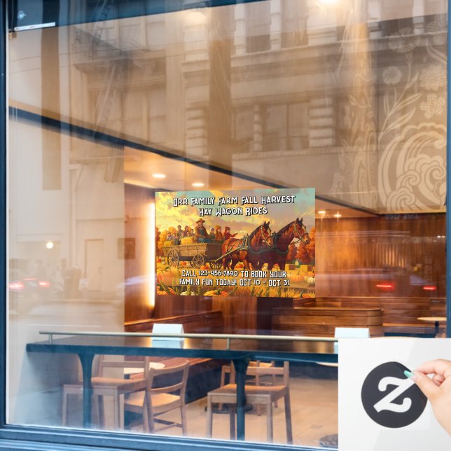 Customise Farm Fall Harvest Horse Drawn Wagon Ride (Cafe Window)