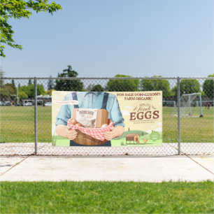 Customise Farm Fresh Organic Eggs For Sale Large Banner