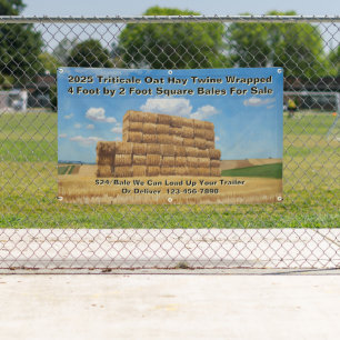 Customise Farm Square Bale Hay For Sale Banner