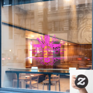 Customise Faux Pink Glitter Hair Salon And Spa