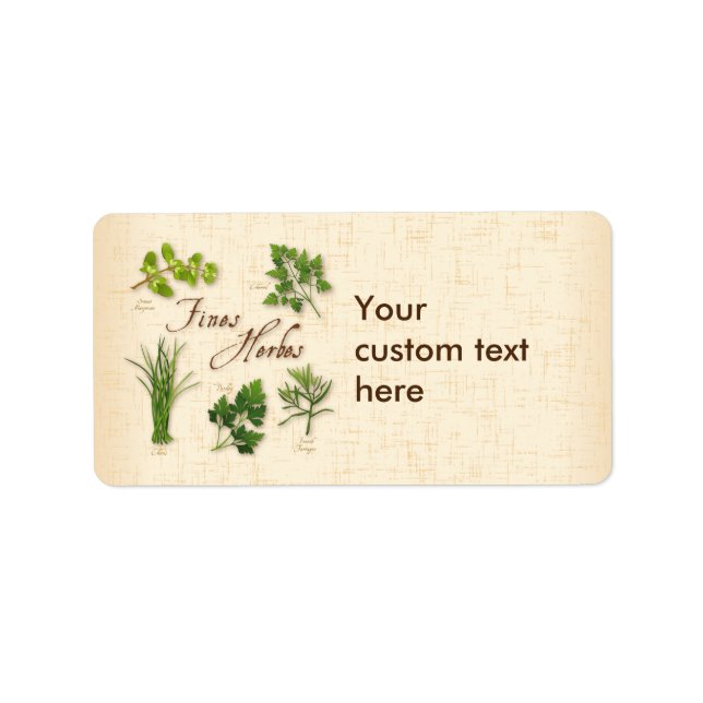 Customise Fines Herbs Labels (Front)