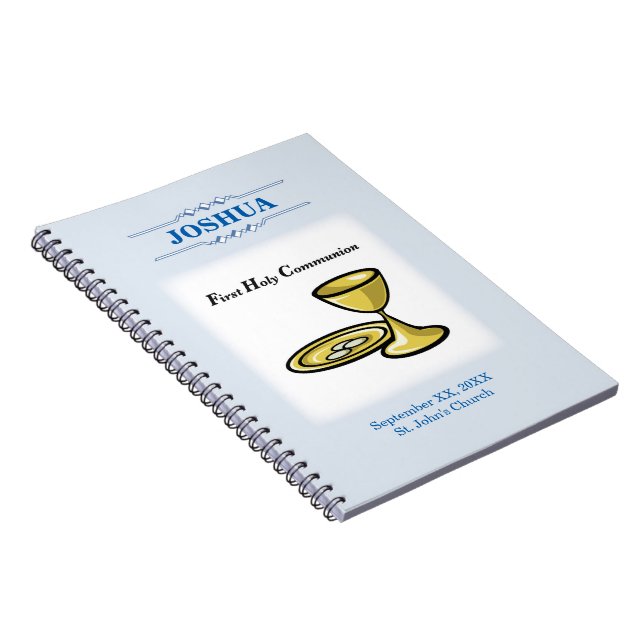 Customise, First Communion Body and Blood Spiral Notebook (Right Side)
