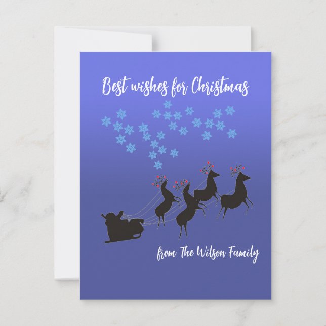 Customise Flat Christmas Greeting Card (Front)