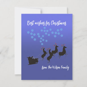 Customise Flat Christmas Greeting Card