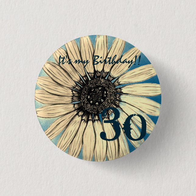 Customise Flower Button It's my birthday (Front)