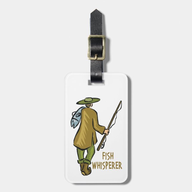 Customise Fly Fishing Luggage Tag (Front Vertical)