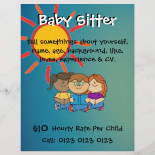 Customise Flyers - Baby Sitter