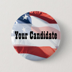 Customise For Any Cause - American Flag Button