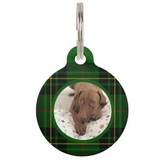 Customise Forbes Tartan Green Dog Pet Tag