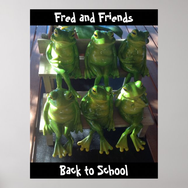 Customise frog poster Back to School (Front)