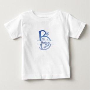 Customise Funny B Christmas Alphabet Baby T-Shirt