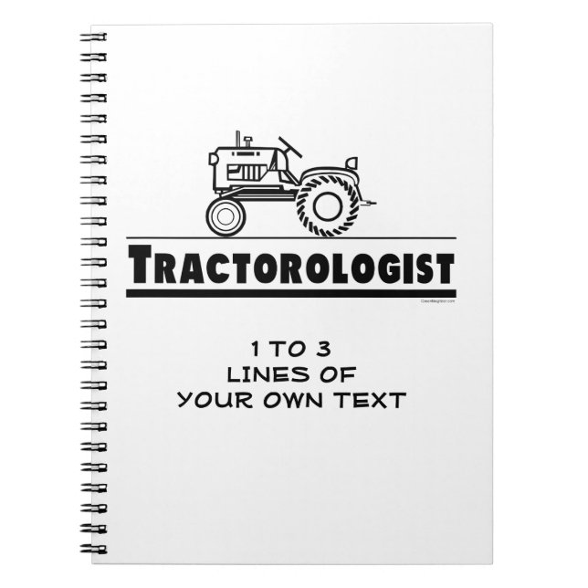Customise Funny Tractor Spiral Notebook (Front)