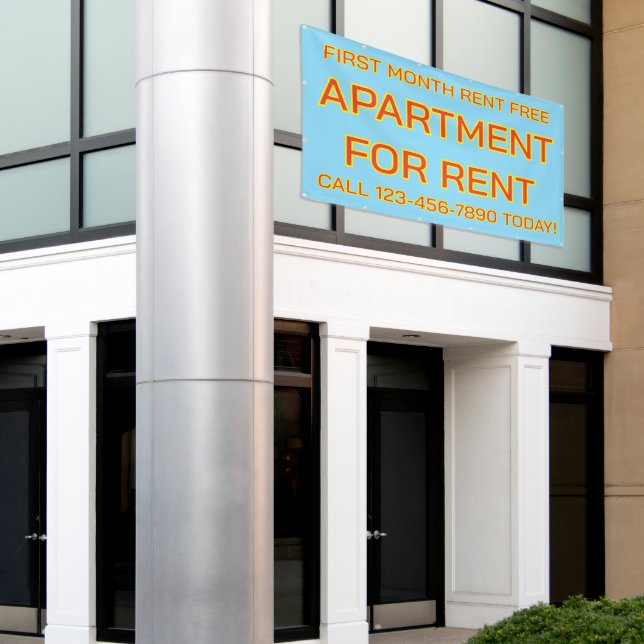 Customise Generic Apartment For Rent Lease Large  Banner (Outside Building)