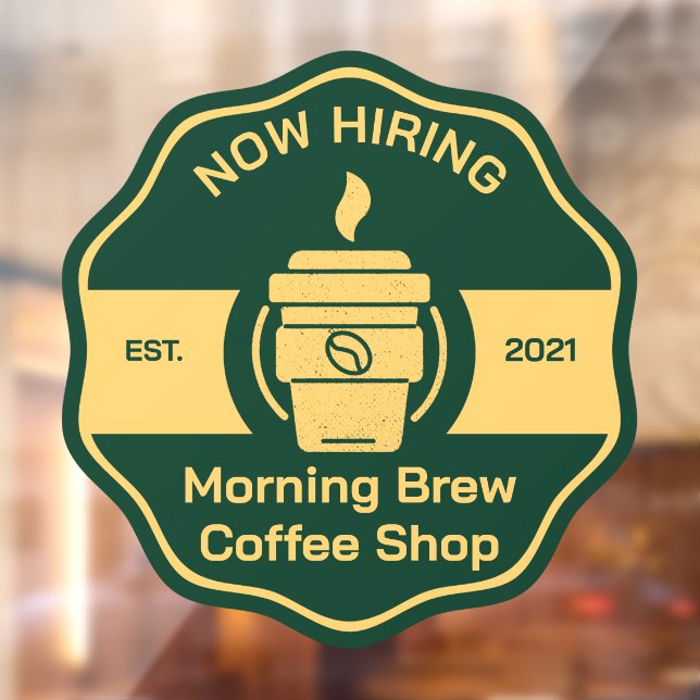 Customise Generic Coffee Shop Now Hiring Front (Sheet 2)