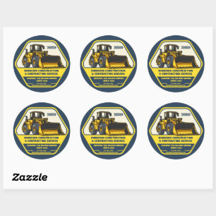 Customise Generic Construction Contracting Busines Classic Round Sticker