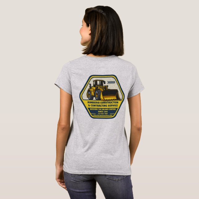 Customise Generic Construction Contracting Busines T-Shirt (Back Full)