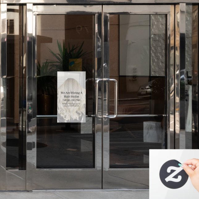 Customise Generic Hair Salon Now Hiring  (Office Door)