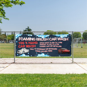 Customise Generic Large Car Wash Business  Banner