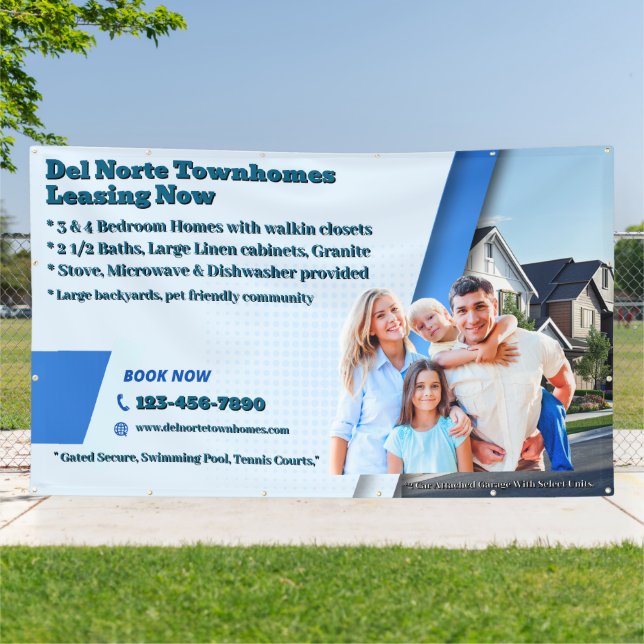 Customise Generic Leasing Townhomes Apartments  Banner (Outside)