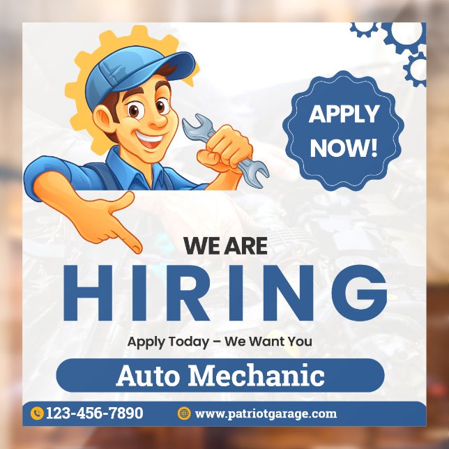 Customise Generic Now Hiring Auto Mechanic  (Sheet 2)