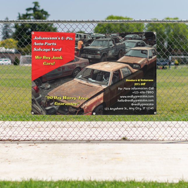 Customise Generic U Pic Em Auto Parts Scrap Yard  Banner (Insitu)